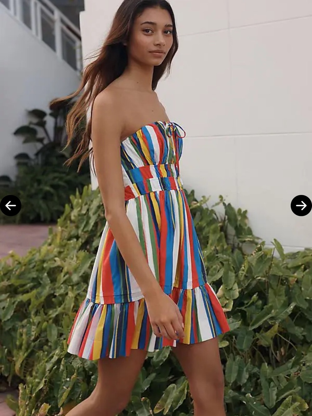 Anthropologie Multicolor Striped Summer Dress - Bright Rainbow Stripes